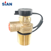 Самозакрывающийся клапан баллона для сжиженного нефтяного газа марки PV02-D22 SiAN Сертификация PI